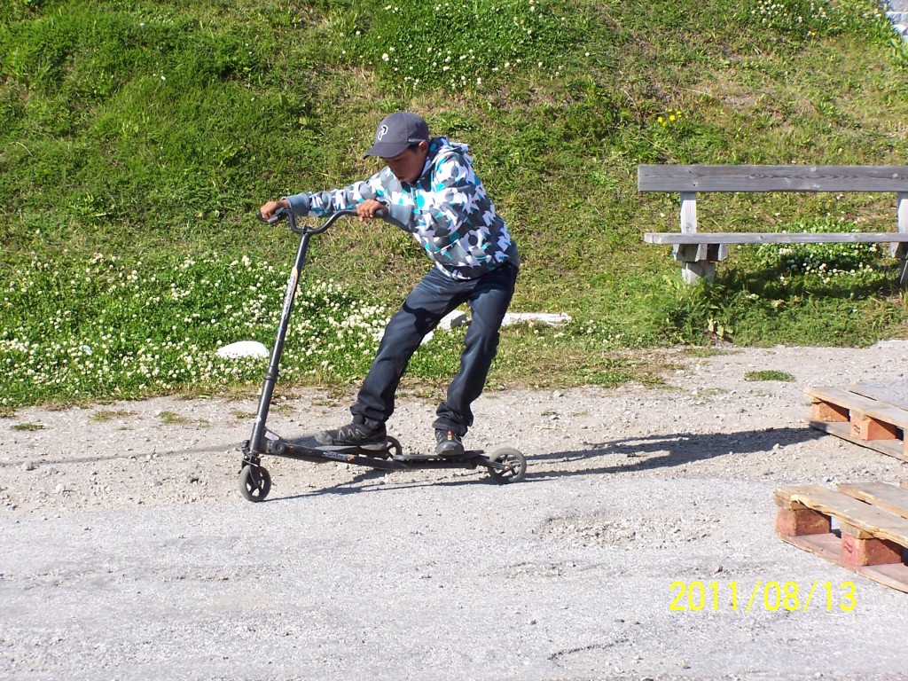 Boy on scooter